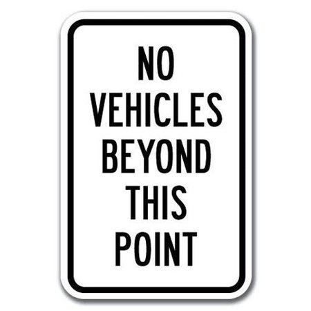 SIGNMISSION Safety Sign, 12 in Height, Aluminum, 18 in Length, Do Not Enter - No Vehic A-1218 Do Not Enter - No Vehic
